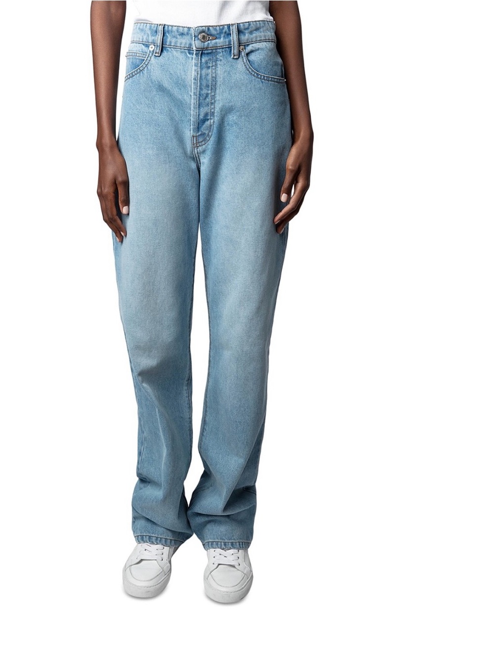 Zadig Evy Denim Eco High-Rise Straight Leg Women’s Jeans - Light Blue - Picture 2 of 4